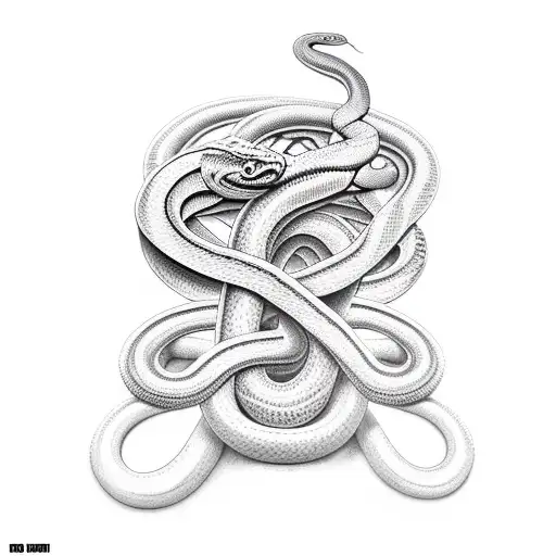 Snake Wrapping Around Column