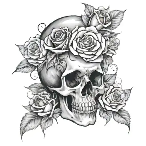 Skull And Roses