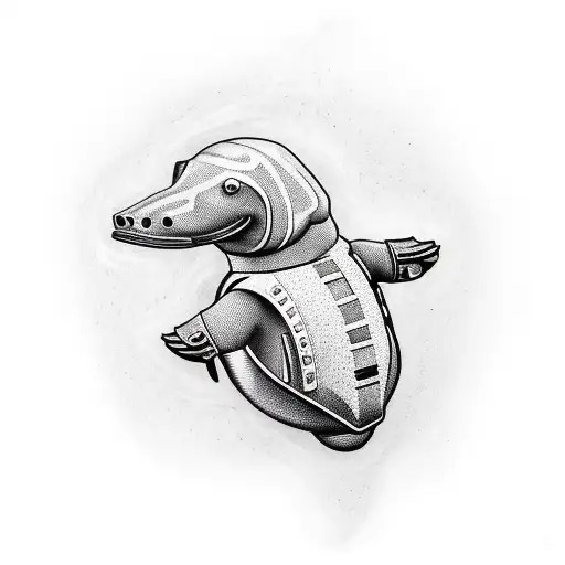 Platypus With Body Armor And Gun
