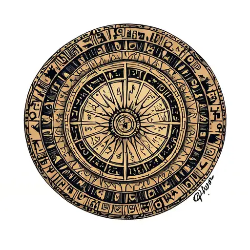 Aztec Calendar Surrounded