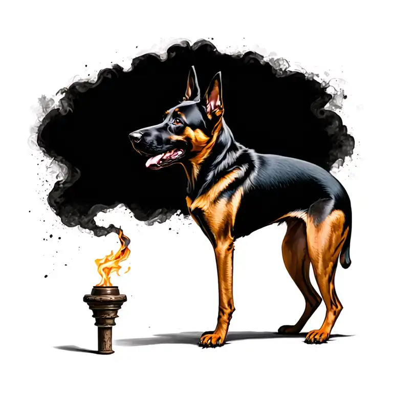 Belgian Malinois Performing A Spell