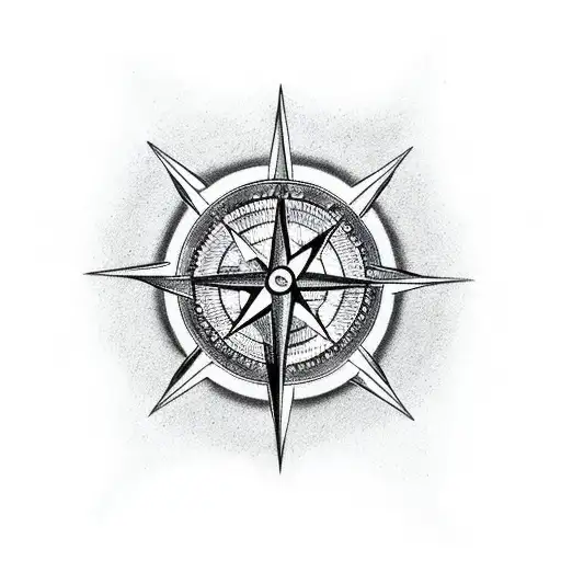 A Lighthouse On Top Of A Compass