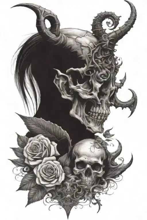 Gothic Inspired Tattoo Featuring