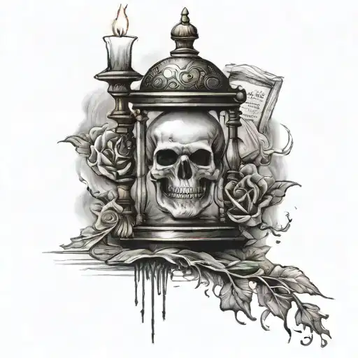 Death With A Candle An Hourglass And You Add Something