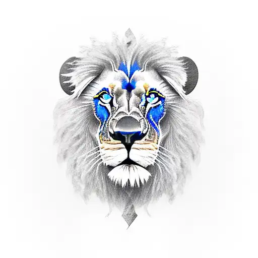 Roaring Blue Eye Lion