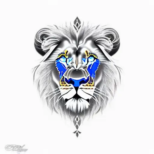 Roaring Blue Eye Lion