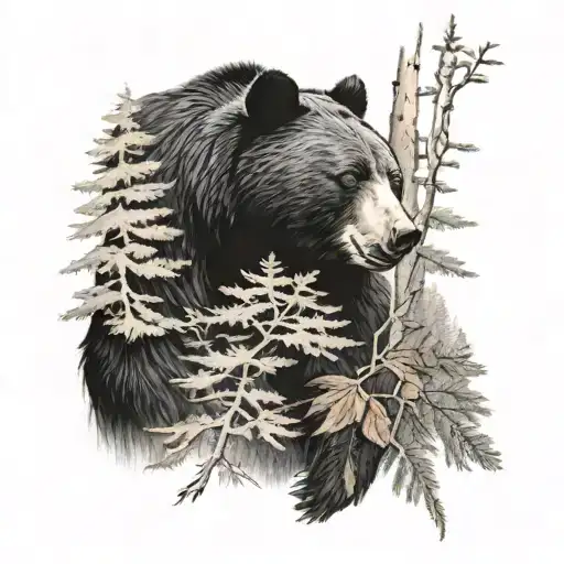 Black Bear In The Forest