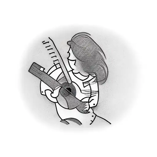 A Realistic Portrait Of A Finance Professional Playing A Guitar On A Beach