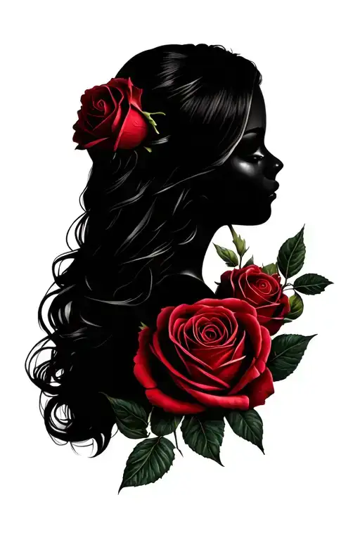 Rose Tattoo For Daughter