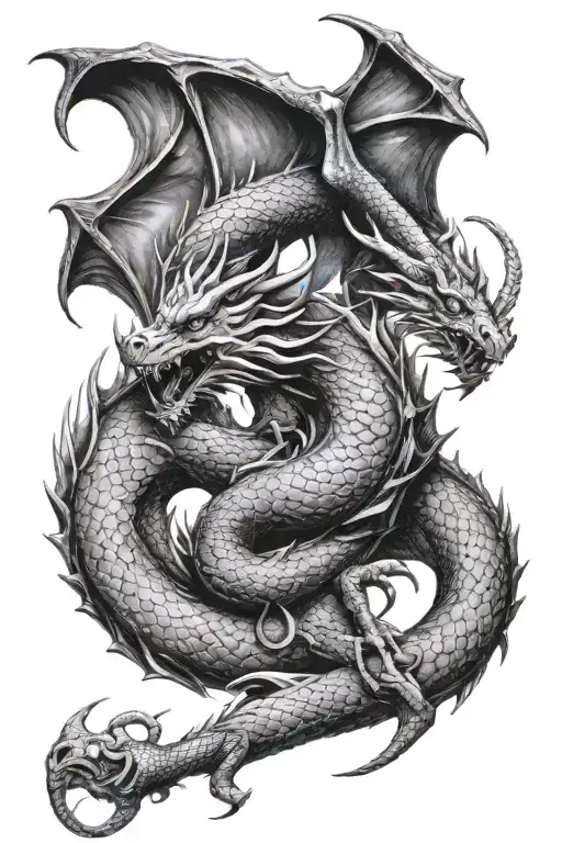 Dragon With Capricorn And Blizzard