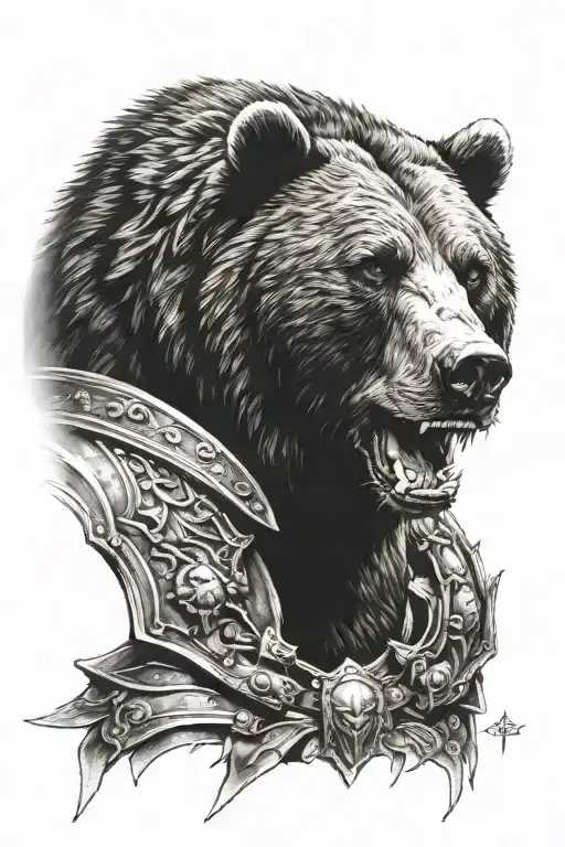 Bear Warrior With Armor