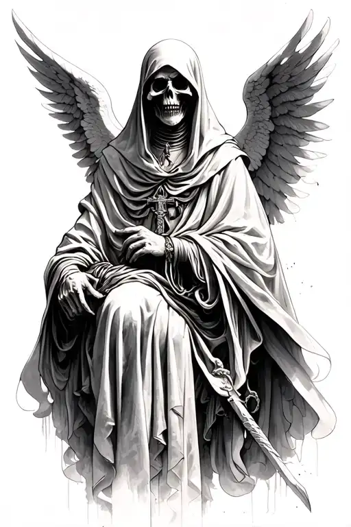 Grim Reaper Christian Version Maybe Like The Angel Of Death Or The Pale Horseman