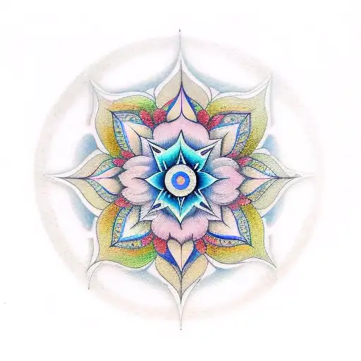 Incorporate Chakra Symbols Into A Floral Tattoo Design