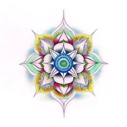 Incorporate Chakra Symbols Into A Floral Tattoo Design