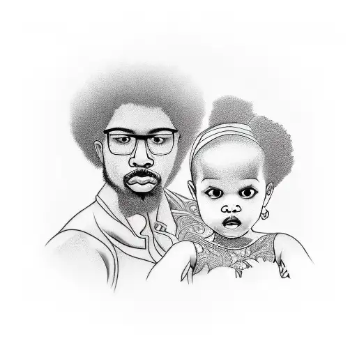 Shoulder Tattoo Represent Me And My 1 Year Old Baby Daughter Afro Latinas