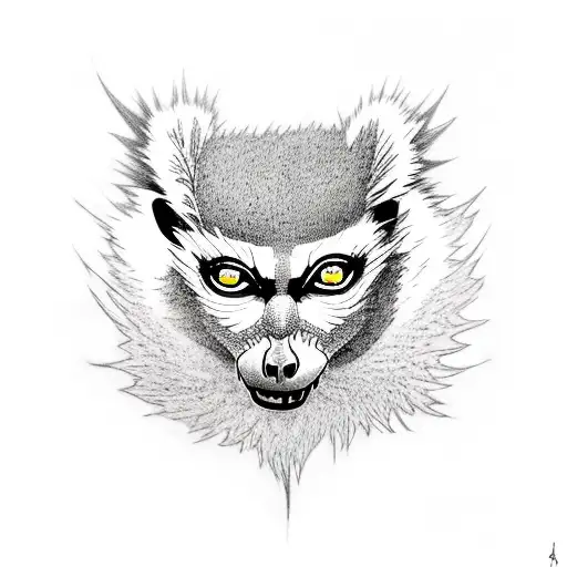 A Lemur Demon Sitting On A Branch