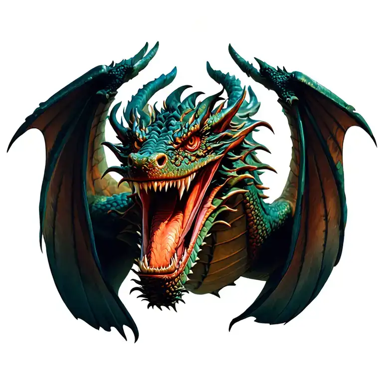 Dragon Flying From Front View