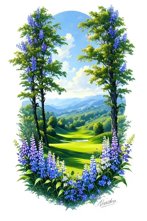 Golf Course Landscape Larkspur Rolling Hills