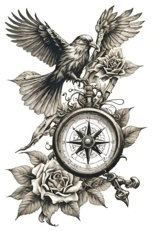 Compass Dagger Bird Flying