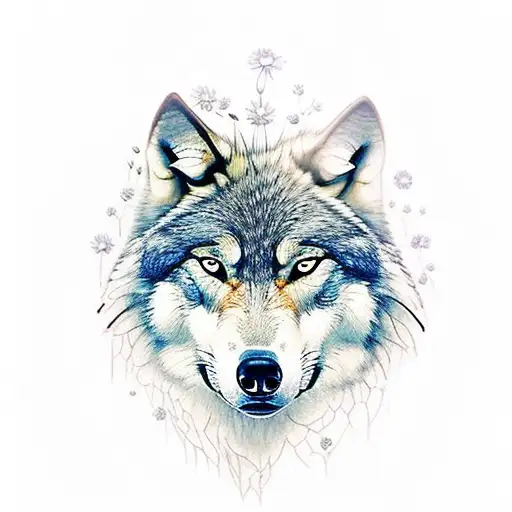 Wolf And Raven And Daisies Arm Sleave