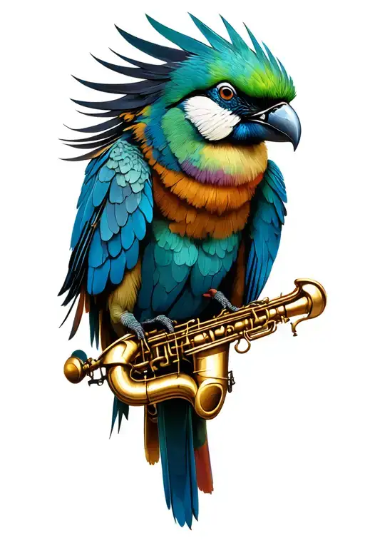 The Resplendent Quetzal And King Of The Sax Bird
