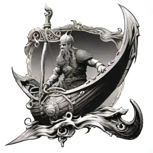 Viking Warrior Viking Ship