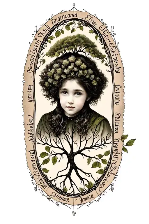 Grandchildren Names Incorporated Into The Design Of Family Tree