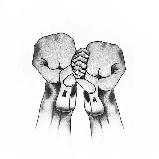 Mother Father Child Holding Hands