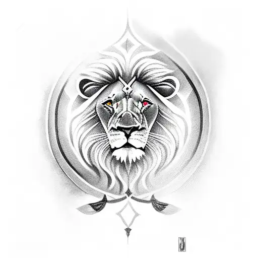 Lion Fight With A Inclinate Crown On Head