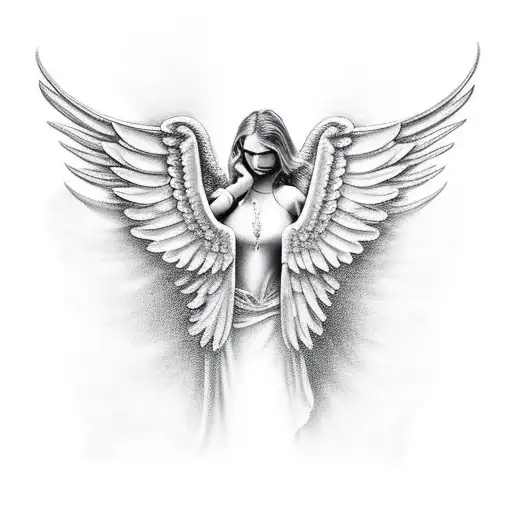 Upward Angel Wings Big