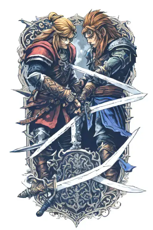 Ganondorf Vs Link Fight Swords