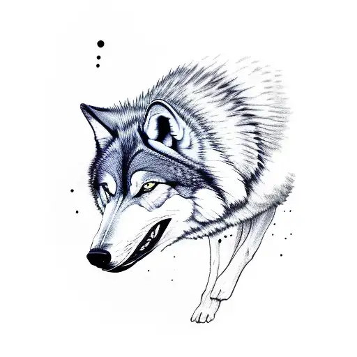 Angry Wolf Thats Bleeding