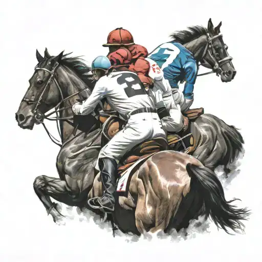 Horse Jockey Winner Circle Standing Tall