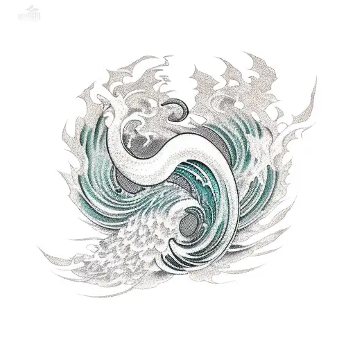 Phoenix With Japanese Wave