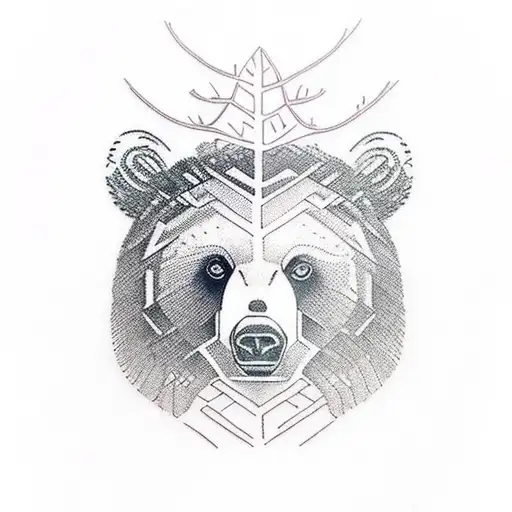 Bear In Forest Forearm