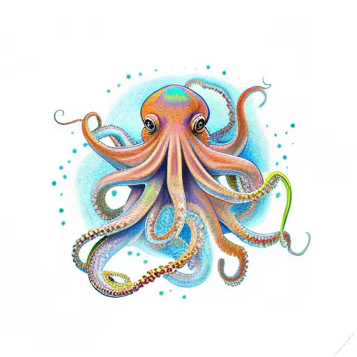 Crawling Colorful Octopus