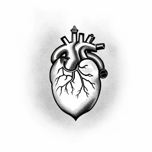 Anatomically Correct Heart With An Broadhead Arrow Shot Through It