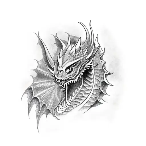 Semi Collin With Dragon