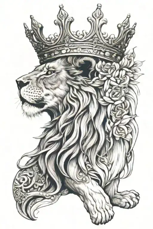Lion Wearing A Crown With Lillie's