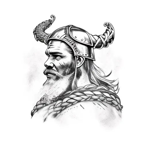 A Viking Warrior Sailing On A Longship Towards Battle