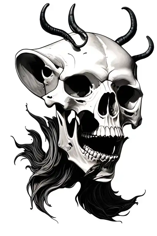 Extint Animals Shaping The Form Of A Skull