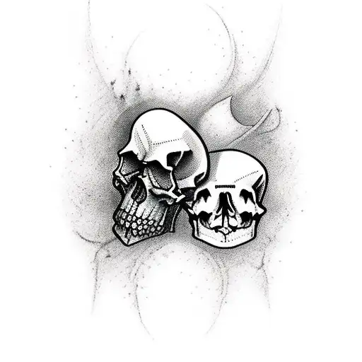 Nordic Tattoo Design Vith Vegvesir Simbol And Skulls For A Lover Arm All Around