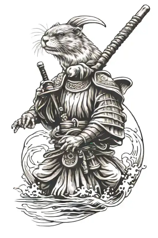Otter Samurai Warrior