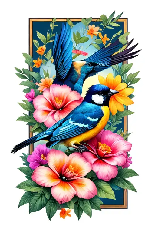 Flowers Birds