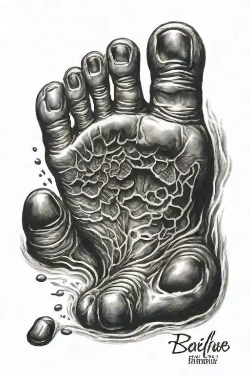 Baby Foot Print And Name