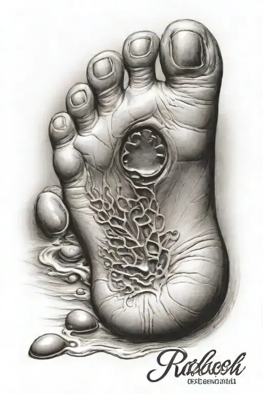 Baby Foot Print And Name