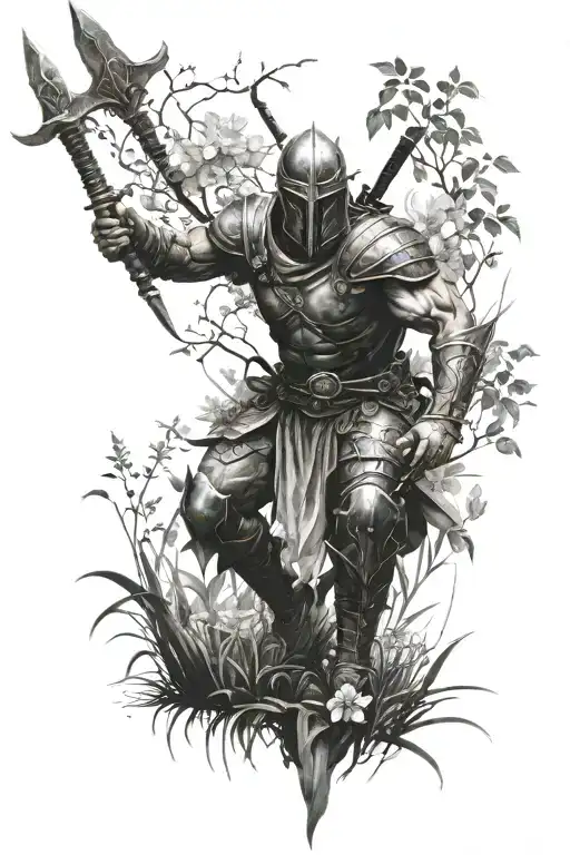 Warrior In A Garden