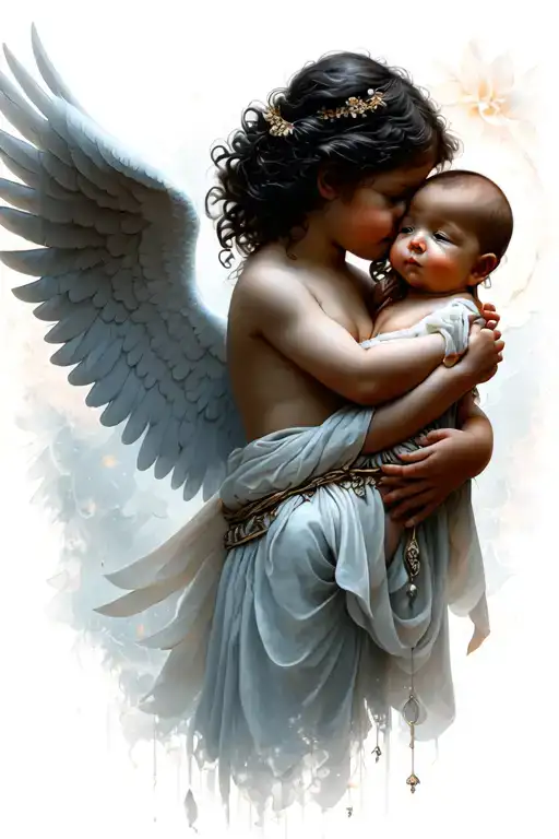 Bulut Dovmesi Ve Baby Angel Wings