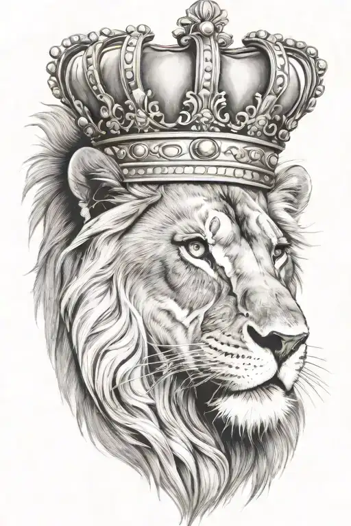 Lion Wearing A Crown