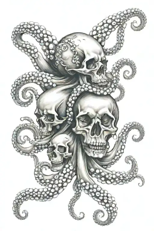 Octopus And Skulls